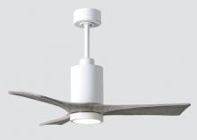 Matthews Fan Company PA3-WH-BW-42 - Patricia-3 - 42" Three Blade Ceiling Fan - 5CCT Integrated LED - Gloss White Finish