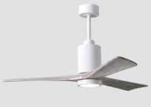 Matthews Fan Company PA3-WH-BW-52 - Patricia-3 - 52" Three Blade Ceiling Fan - 5CCT Integrated LED - Gloss White Finish
