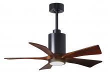 Matthews Fan Company PA5-BK-WA-42 - Patricia-5 - 42" Five Blade Ceiling Fan - 5CCT Integrated LED - Matte Black Finish