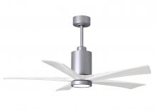 Matthews Fan Company PA5-BN-MWH-52 - Patricia-5 - 52" Five Blade Ceiling Fan - 5CCT Integrated LED - Brushed Nickel Finish