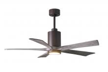 Matthews Fan Company PA5-TB-BW-52 - Patricia-5 - 52" Five Blade Ceiling Fan - 5CCT Integrated LED - Textured Bronze Finish