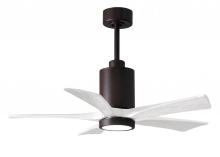 Matthews Fan Company PA5-TB-MWH-42 - Patricia-5 - 42" Five Blade Ceiling Fan - 5CCT Integrated LED - Textured Bronze Finish