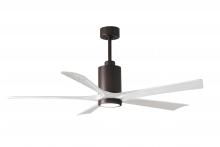 Matthews Fan Company PA5-TB-MWH-60 - Patricia-5 - 60" Five Blade Ceiling Fan - 5CCT Integrated LED - Textured Bronze Finish