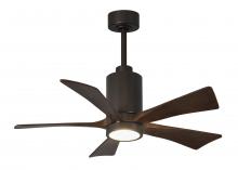 Matthews Fan Company PA5-TB-WA-42 - Patricia-5 - 42" Five Blade Ceiling Fan - 5CCT Integrated LED - Textured Bronze Finish