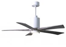 Matthews Fan Company PA5-WH-BW-52 - Patricia-5 - 52" Five Blade Ceiling Fan - 5CCT Integrated LED - Gloss White Finish