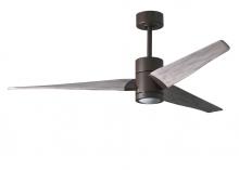 Matthews Fan Company SJ-TB-BW-60 - Super Janet - 60" Ceiling Fan - Integrated LED - Textured Bronze Finish - Barn Wood Tone Blades