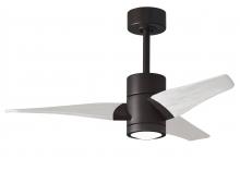Matthews Fan Company SJ-TB-MWH-42 - Super Janet - 42" Ceiling Fan - Integrated LED - Textured Bronze Finish - Matte White Blades