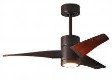 Matthews Fan Company SJ-TB-WN-42 - Super Janet - 42" Ceiling Fan - Integrated LED - Textured Bronze Finish - Walnut Tone Blades