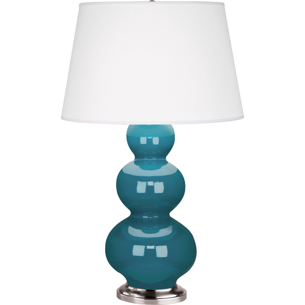 Peacock Triple Gourd Table Lamp