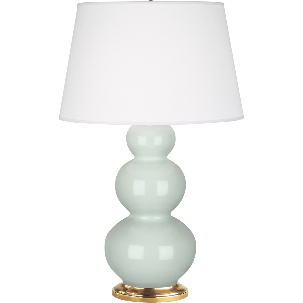 Celadon Triple Gourd Table Lamp