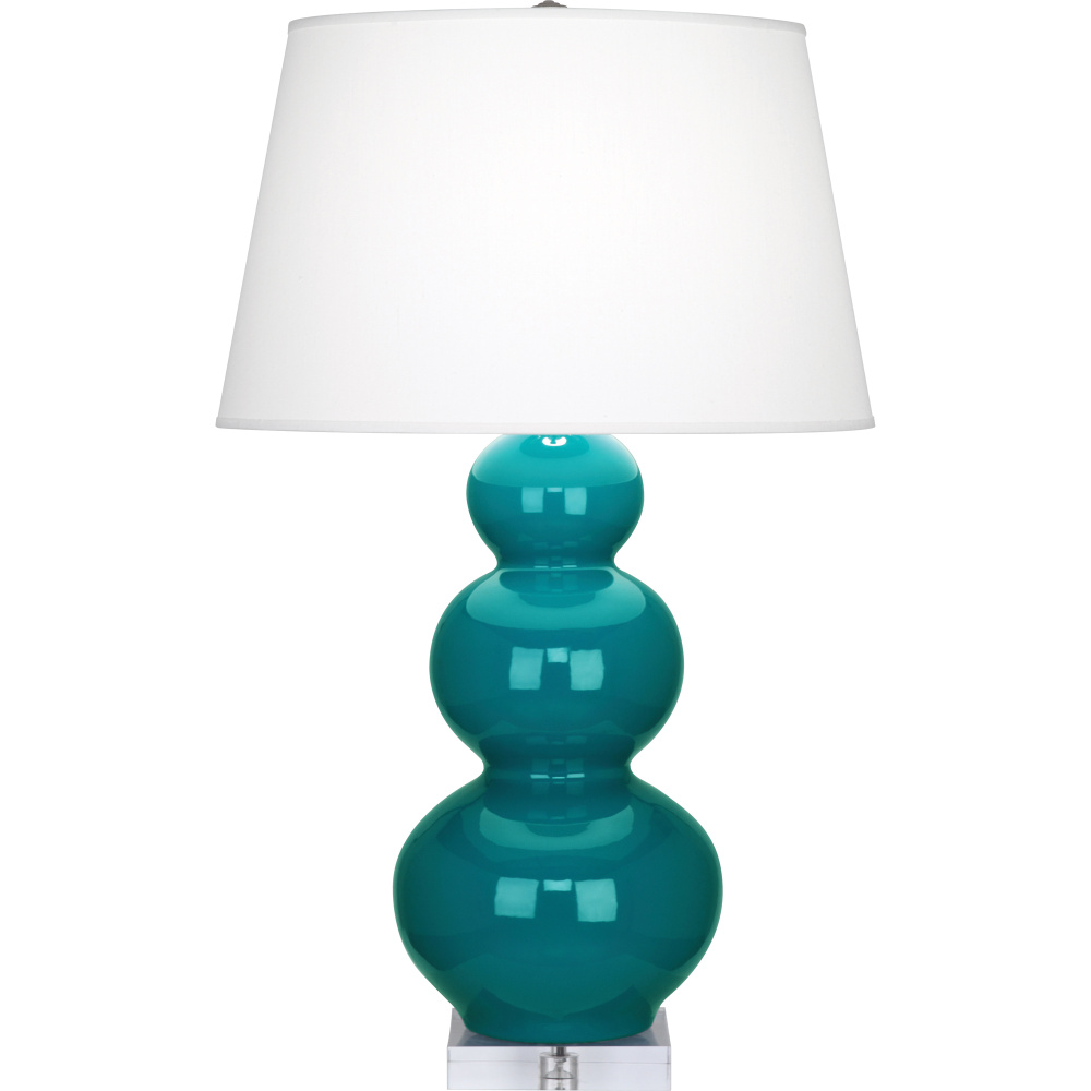 Peacock Triple Gourd Table Lamp