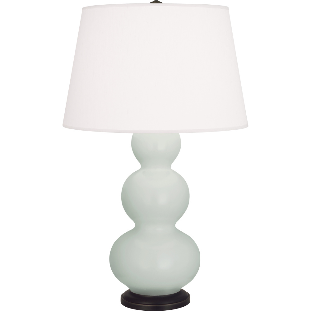 Matte Celadon Triple Gourd Table Lamp