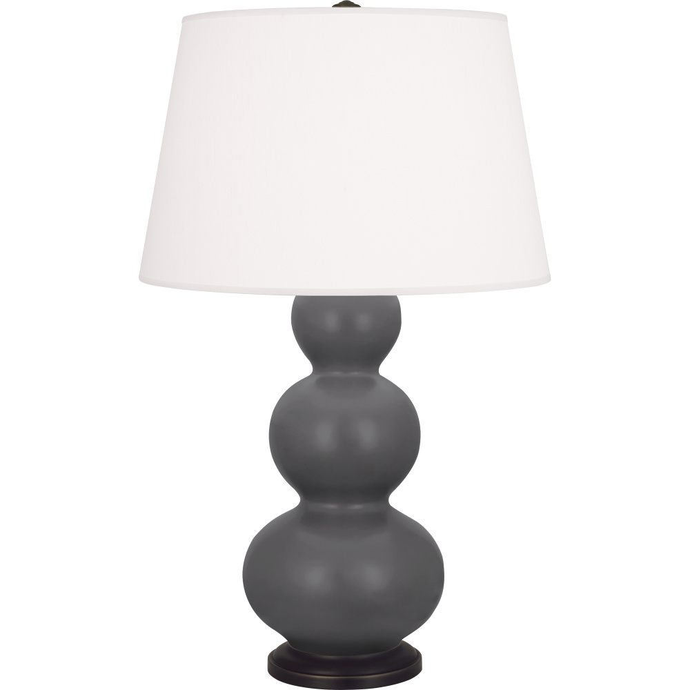 Matte Ash Triple Gourd Table Lamp