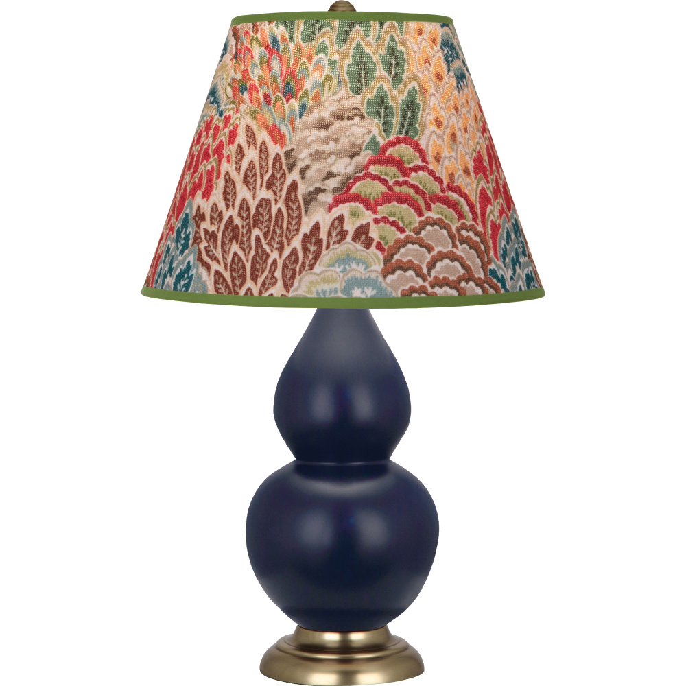 Matte Midnight Blue Small Double Gourd Accent Lamp