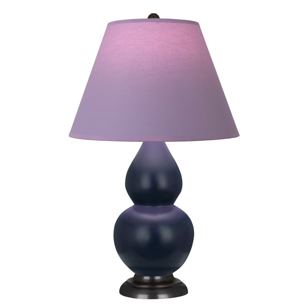 Matte Midnight Blue Small Double Gourd Accent Lamp