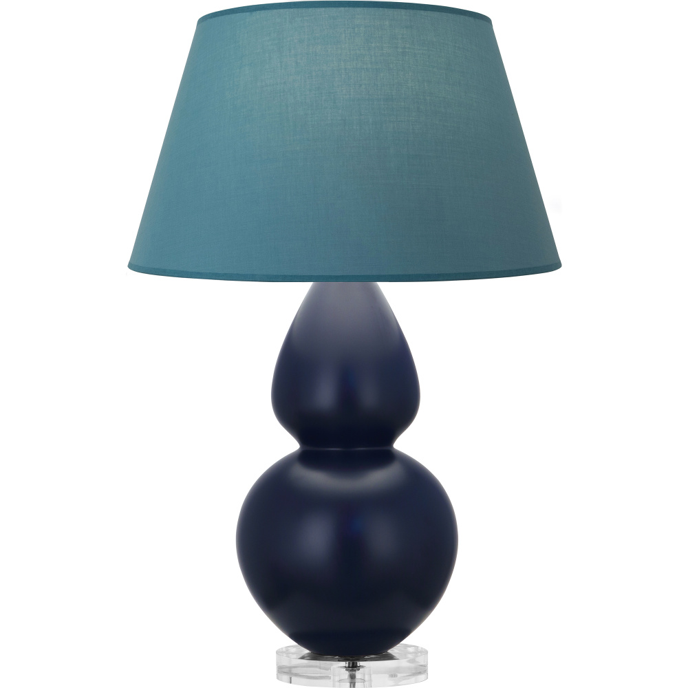 Matte Midnight Blue Double Gourd Table Lamp