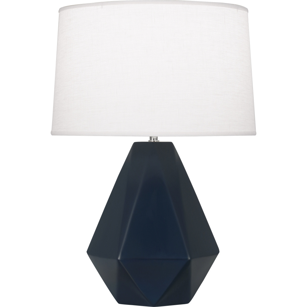 Matte Midnight Blue Delta Table Lamp