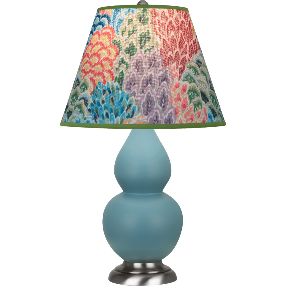 Matte Steel Blue Small Double Gourd Accent Lamp