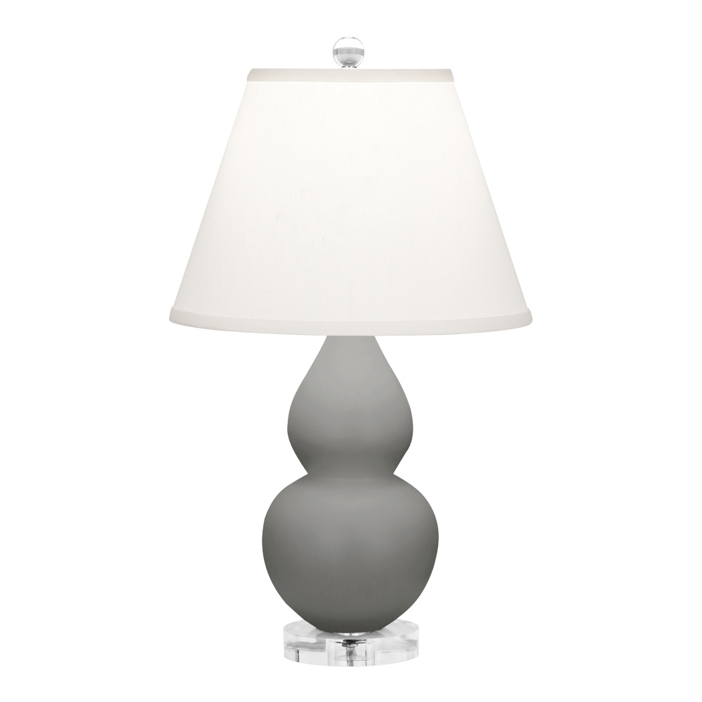 Matte Smokey Taupe Small Double Gourd Accent Lamp