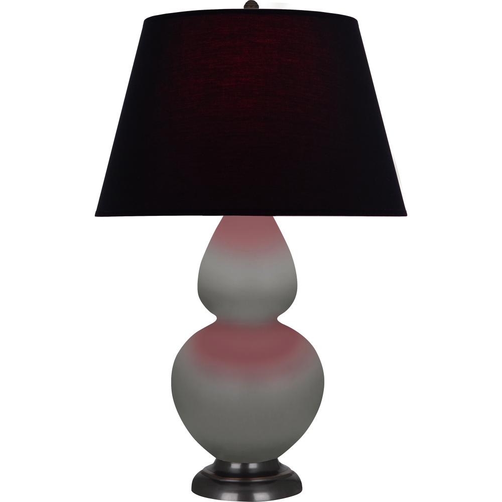Matte Smokey Taupe Double Gourd Table Lamp
