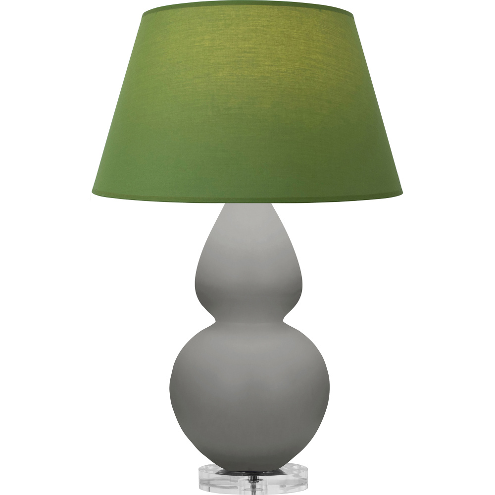 Matte Smokey Taupe Double Gourd Table Lamp