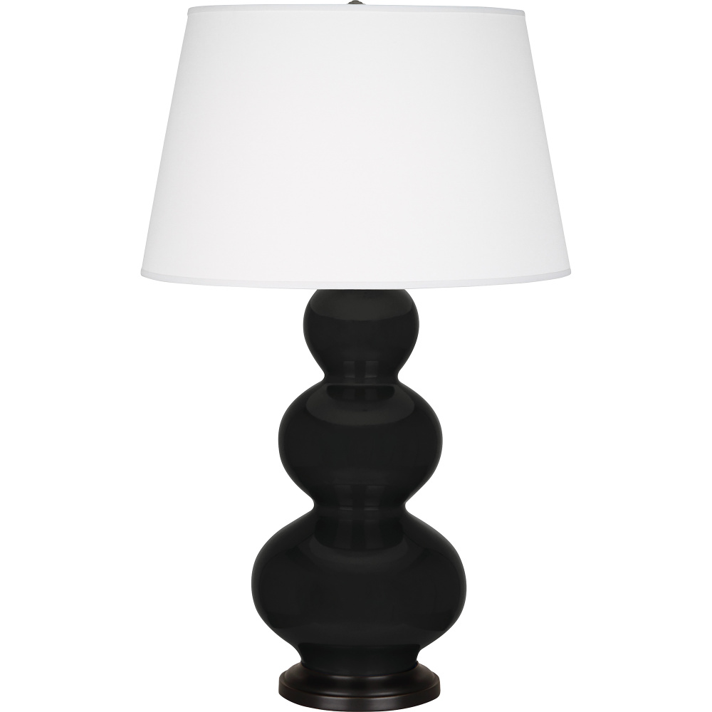 Obsidian Triple Gourd Table Lamp