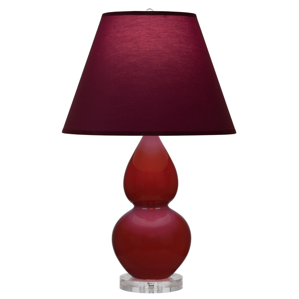 Oxblood Small Double Gourd Accent Lamp