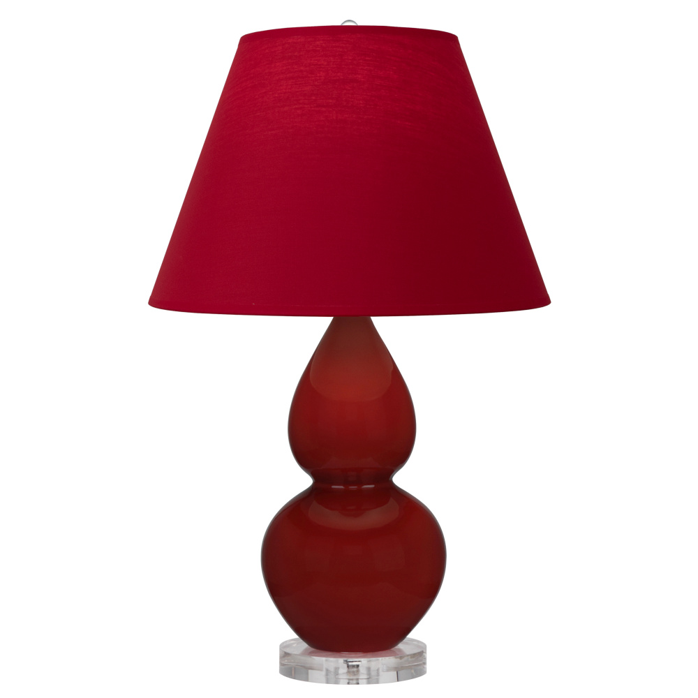 Oxblood Small Double Gourd Accent Lamp