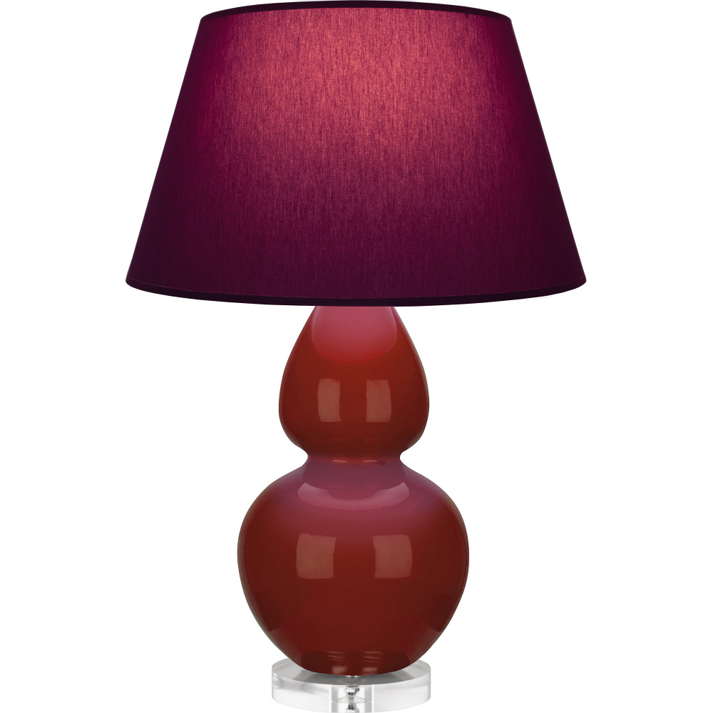 Oxblood Double Gourd Table Lamp