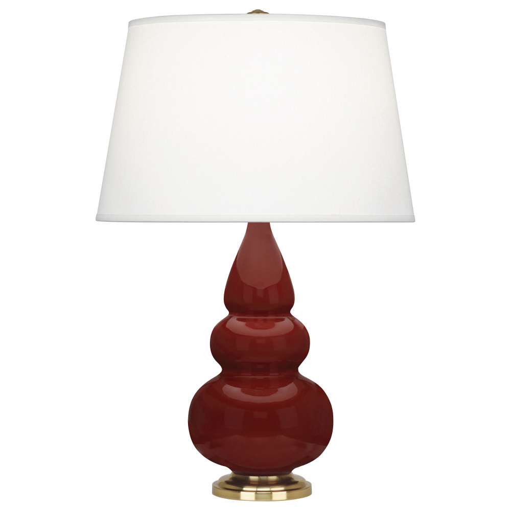 Oxblood Small Triple Gourd Accent Lamp