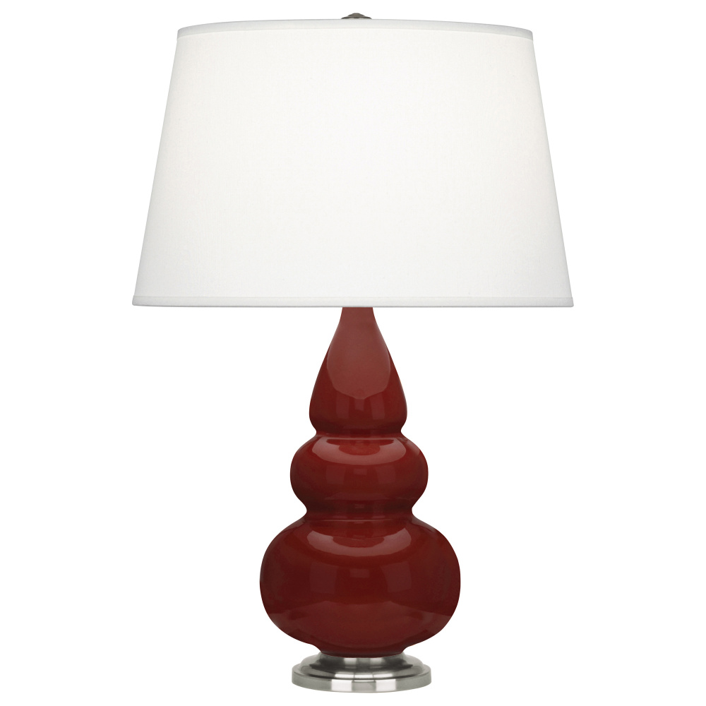 Oxblood Small Triple Gourd Accent Lamp