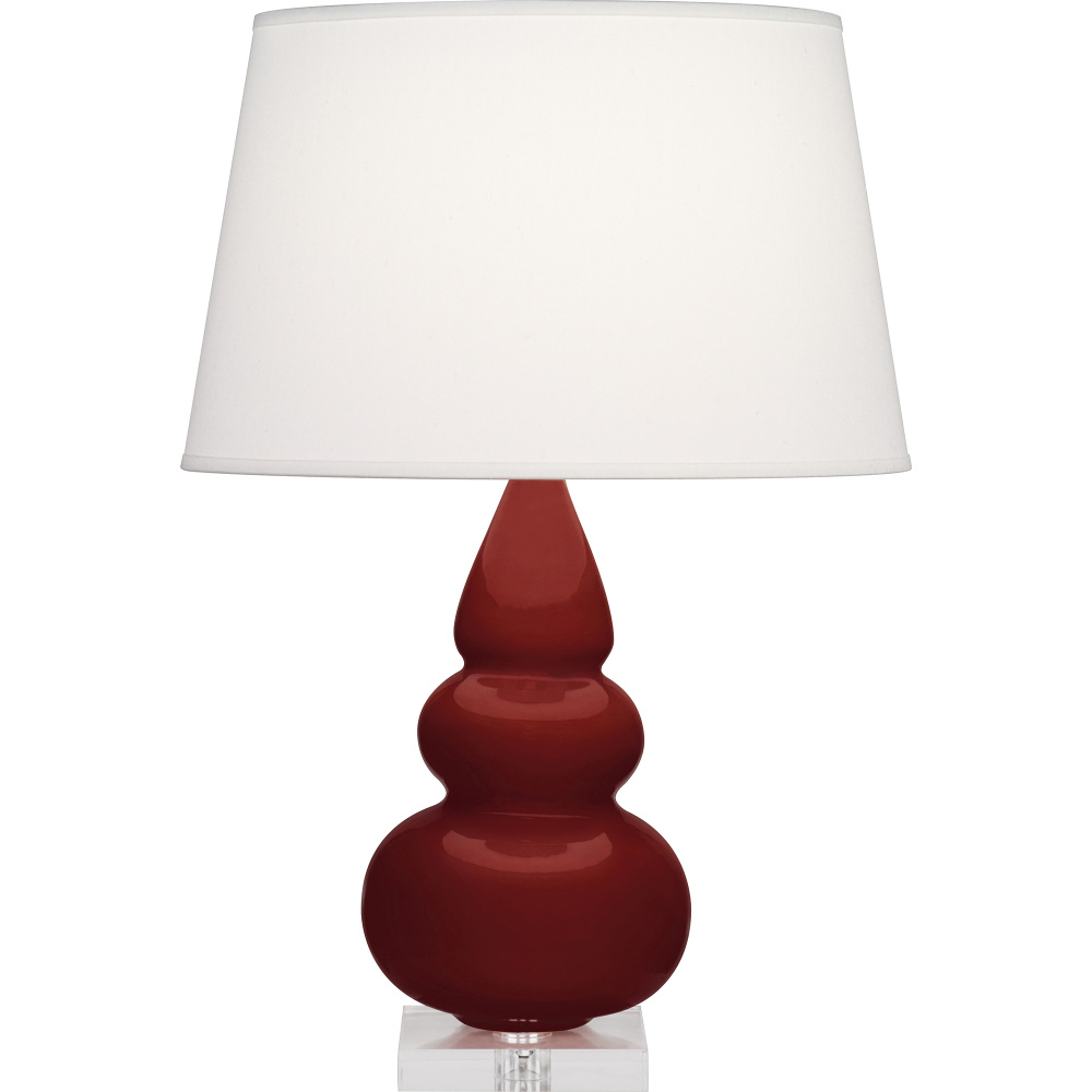 Oxblood Small Triple Gourd Accent Lamp