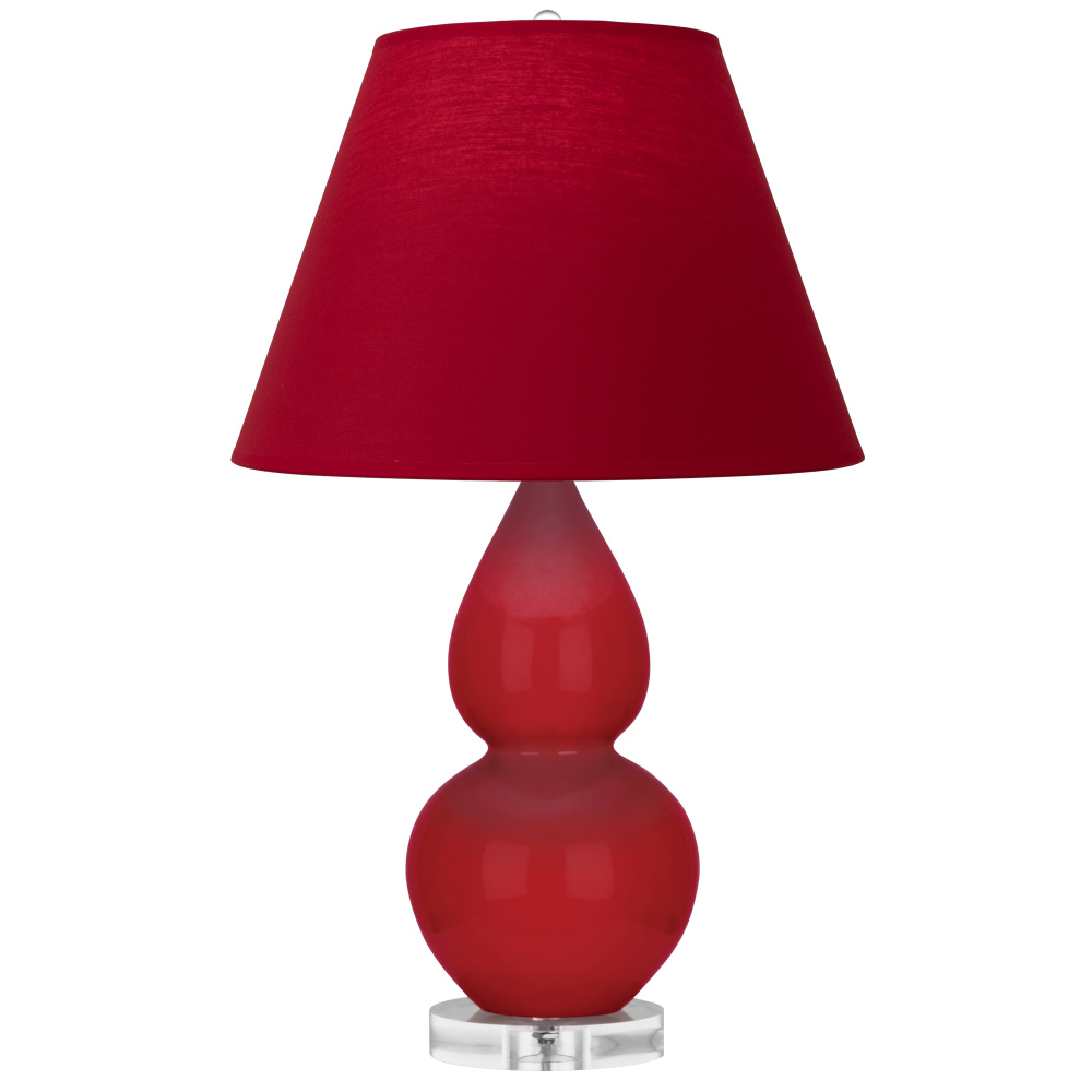 Ruby Red Small Double Gourd Accent Lamp