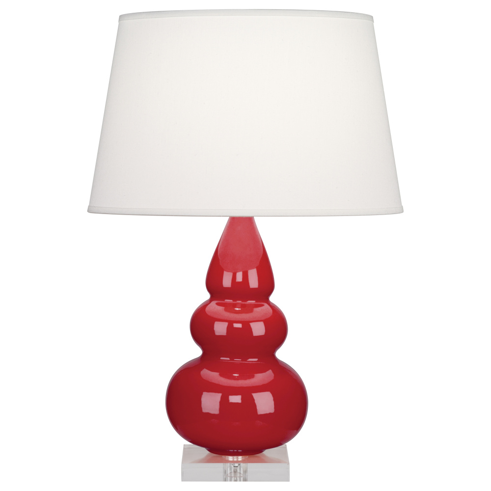 Ruby Red Small Triple Gourd Accent Lamp