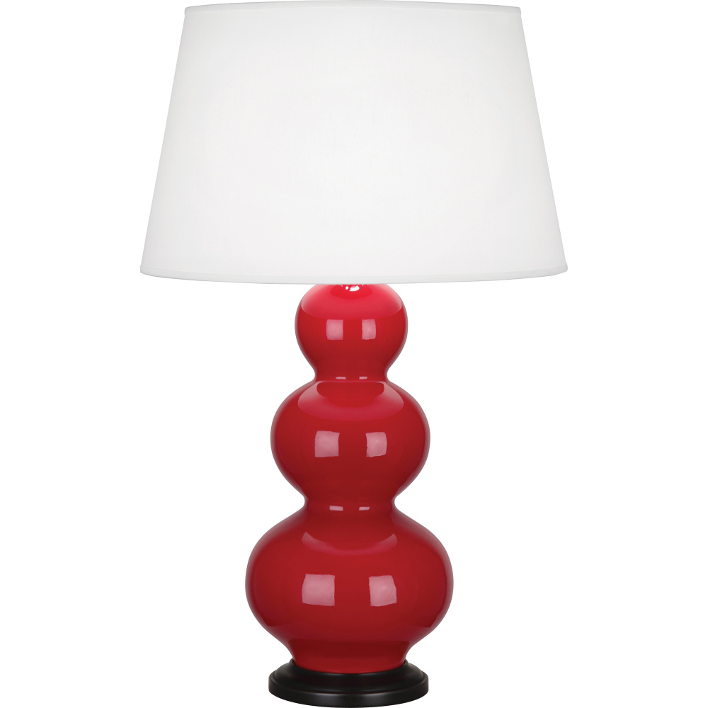 Ruby Red Triple Gourd Table Lamp