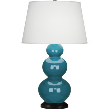 Robert Abbey 343X - Peacock Triple Gourd Table Lamp