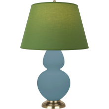 Robert Abbey MOB55G - Matte Steel Blue Double Gourd Table Lamp