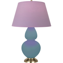 Robert Abbey MOB55L - Matte Steel Blue Double Gourd Table Lamp