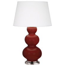Robert Abbey OX42X - Oxblood Triple Gourd Table Lamp
