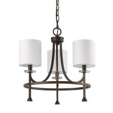 Acclaim Lighting IN11041ORB - Kara Indoor 3-Light Chandelier W/Shades & Crystal Bobeches In Oil Rubbed Bronze
