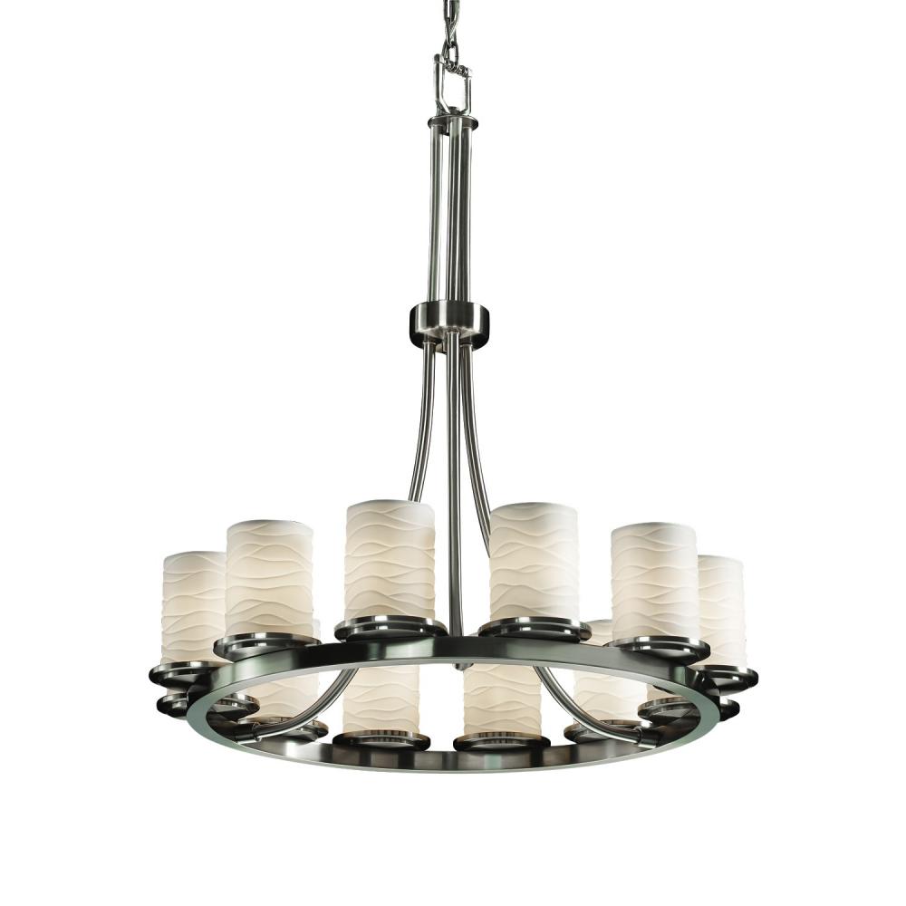Dakota 12-Light Ring LED Chandelier (Tall)