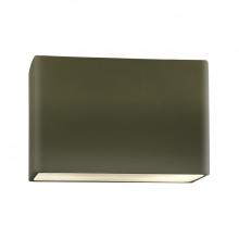 Justice Design Group CER-5658W-MGRN - Really Big ADA Rectangle (Outdoor) Wall Sconce - Closed Top