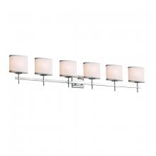 Justice Design Group FAB-8416-30-WHTE-CROM - Union 6-Light Bath Bar