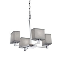 Justice Design Group FAB-8420-55-GRAY-CROM - Tetra 5-Light Chandelier