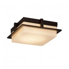 Justice Design Group FSN-7560W-OPAL-DBRZ - Avalon 10" Small LED Outdoor Flush-Mount