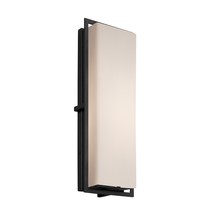 Justice Design Group FSN-7564W-OPAL-MBLK - Avalon Large ADA Outdoor/Indoor LED Wall Sconce