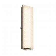 Justice Design Group FSN-7565W-WEVE-NCKL - Avalon 24" ADA Outdoor/Indoor LED Wall Sconce