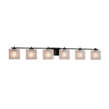 Justice Design Group FSN-8446-30-FRCR-MBLK - Era 6-Light Bath Bar