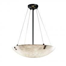 Justice Design Group CLD-9662-35-MBLK-F6 - 24" Pendant Bowl w/ Concentric Circles Finials