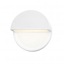 Justice Design Group CER-5610W-WHT - ADA Dome Outdoor LED Wall Sconce (Closed Top)